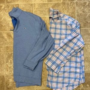 Mens Vineyard Vines Pullover and Shirt Combo